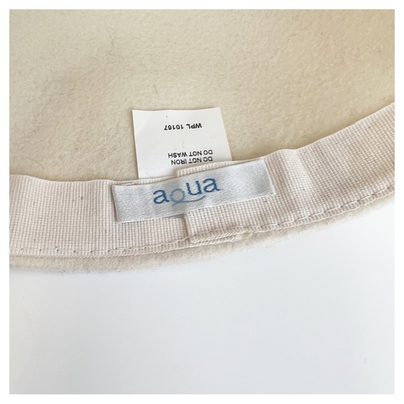 AQUA Cream 100% Wool Cloche Hat - Picture 5 of 7